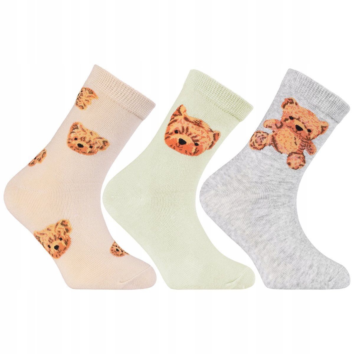 Skarpetki Dziecięce do kostki Stopki Dziewczęce Misie MORAJ 3-pary 27-30