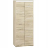 Szafy - Szafa ubraniowa z drzwiami i półkami pojemna dąb sonoma 80 cm Nova - miniaturka - grafika 1