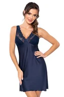 Piżamy damskie - Koszula nocna Mari Granatowa (Rozmiar S) - miniaturka - grafika 1