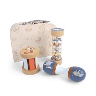 Filibabba Drewniane zabawki sensoryczne w walizce - Zestawy naczyń dla dzieci - miniaturka - grafika 1