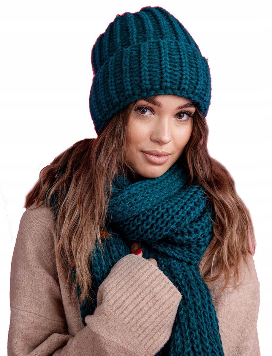 Damski Komplet Zimowy Czapka i Komin Szalik Woolk Dalya