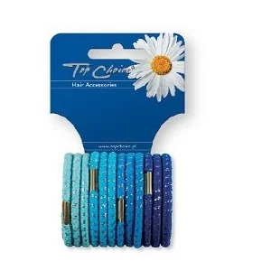 Top Choice Gumki do włosów 21305 Blue - Ozdoby do włosów - miniaturka - grafika 1