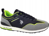 Buty sportowe męskie - U.s. Polo Assn Sneakers Buty Męskie Czarne Lekkie - miniaturka - grafika 1
