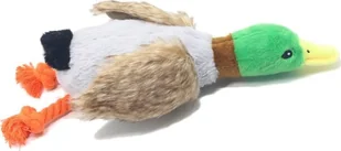 PLUSZOWA ZABAWKA DLA PSA KACZKA PISZCZACA 28 CM Z LINA SZARPAK GRYZAK - Zabawki dla psów - miniaturka - grafika 1