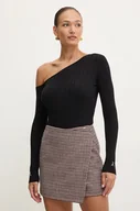 Swetry damskie - Patrizia Pepe body wełniane kolor czarny lekki 2K0302 K214 - miniaturka - grafika 1
