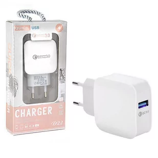 Ładowarka Sieciowa 3A Biała Vega Faston Quick 3.0 Fast Charger 3000Mah - Ładowarki do telefonów - miniaturka - grafika 1