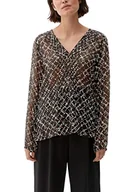 Bluzki damskie - s.Oliver BLACK LABEL Bluzka damska, szara/czarna, 40 - miniaturka - grafika 1