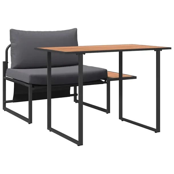 Zestaw Mebli Ogrodowych Antracytowy 117x70x67.5 cm