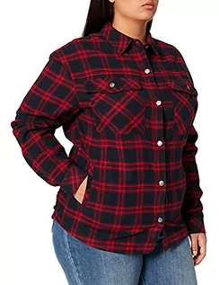 Koszule damskie - Urban Classics Damska koszula oversize, granatowy/czerwony, XL - grafika 1