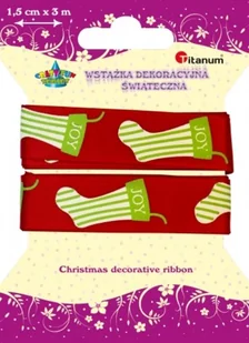 Wstążka 1,5cm/3m Xmas DD146 - Pasmanteria - miniaturka - grafika 2