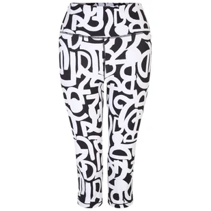 Legginsy damskie 3/4 Dare 2b Influential 3/4 Rozmiar: M / Kolor: biały/czarny - Spodnie sportowe damskie - miniaturka - grafika 1