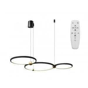 REA OSW-08889 LAMPA RING 3 LED + PILOT APP752-30-40-50 CZARNA - Lampy sufitowe - miniaturka - grafika 1