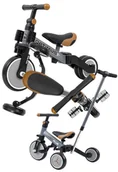 Rowerki biegowe - ROWEREK BIEGOWY 4w1 trójkołowy rower dla 1 2 3 latka lat Rowerek 4w1 szary - miniaturka - grafika 1