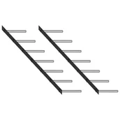 Stojaki na wino - Vida Ścienne uchwyty na 14 butelek wina 2 szt. czarne metalowe V-289565 - miniaturka - grafika 1