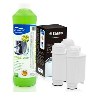 Zestaw Do Saeco Philips, Intenza+ 3 szt, Odkamieniacz Verde 1L - Akcesoria i części do ekspresów do kawy - miniaturka - grafika 1
