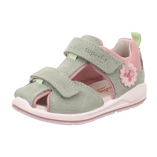 Superfit Sandały dziewczęce Boomerang, jasnozielony, różowy 7500, 21 EU
