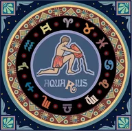 Malowanie po numerach - Norimpex Diamentowa mozaika Mandala 7D Zodiak Wodnik 30x30cm 1006575 - miniaturka - grafika 1