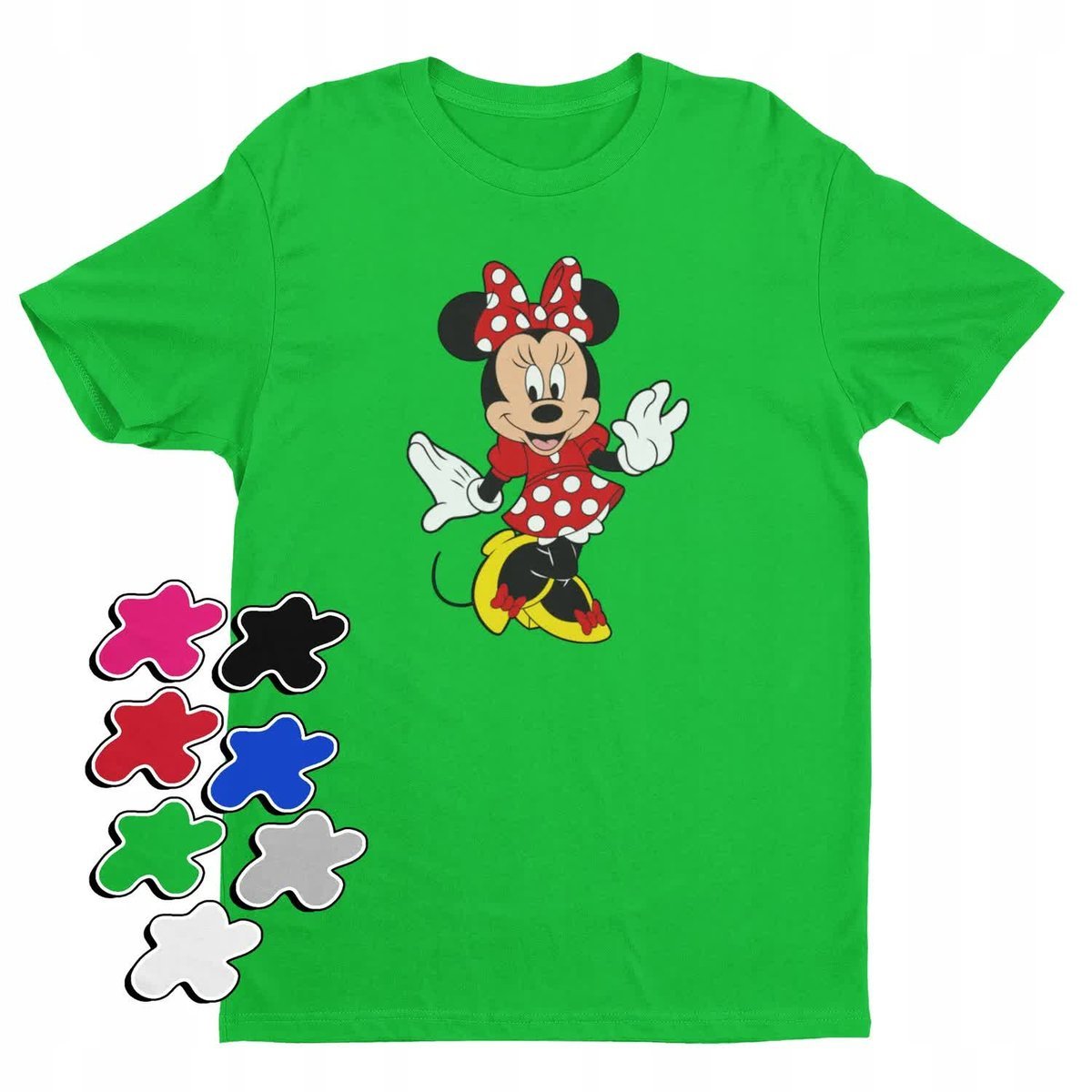 Koszulka T-Shirt Dziecięca Z Nadrukiem Myszka Miki Minnie Różne -L 146-152