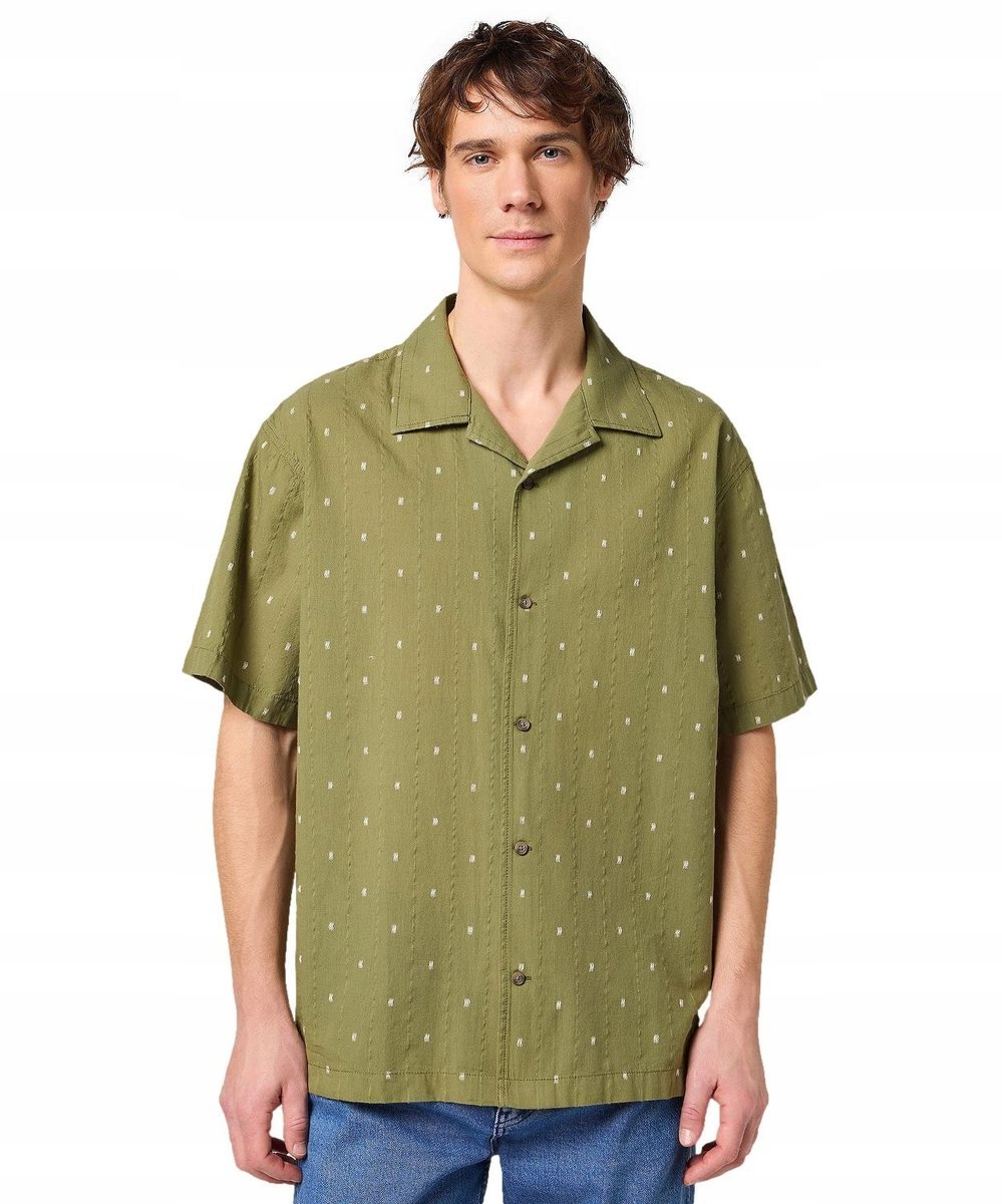 Koszula Wrangler SS RESORT SHIRT 112350500 Dusty Olive L