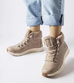 Botki damskie - Beżowe trapery ocieplane Big Star MM274487-38 - miniaturka - grafika 1