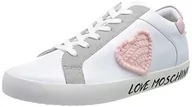 Trampki damskie - Love Moschino Damskie trampki Ja15132g1gial10a41 W.Białe, rozmiar 38, biały, 41 EU - miniaturka - grafika 1