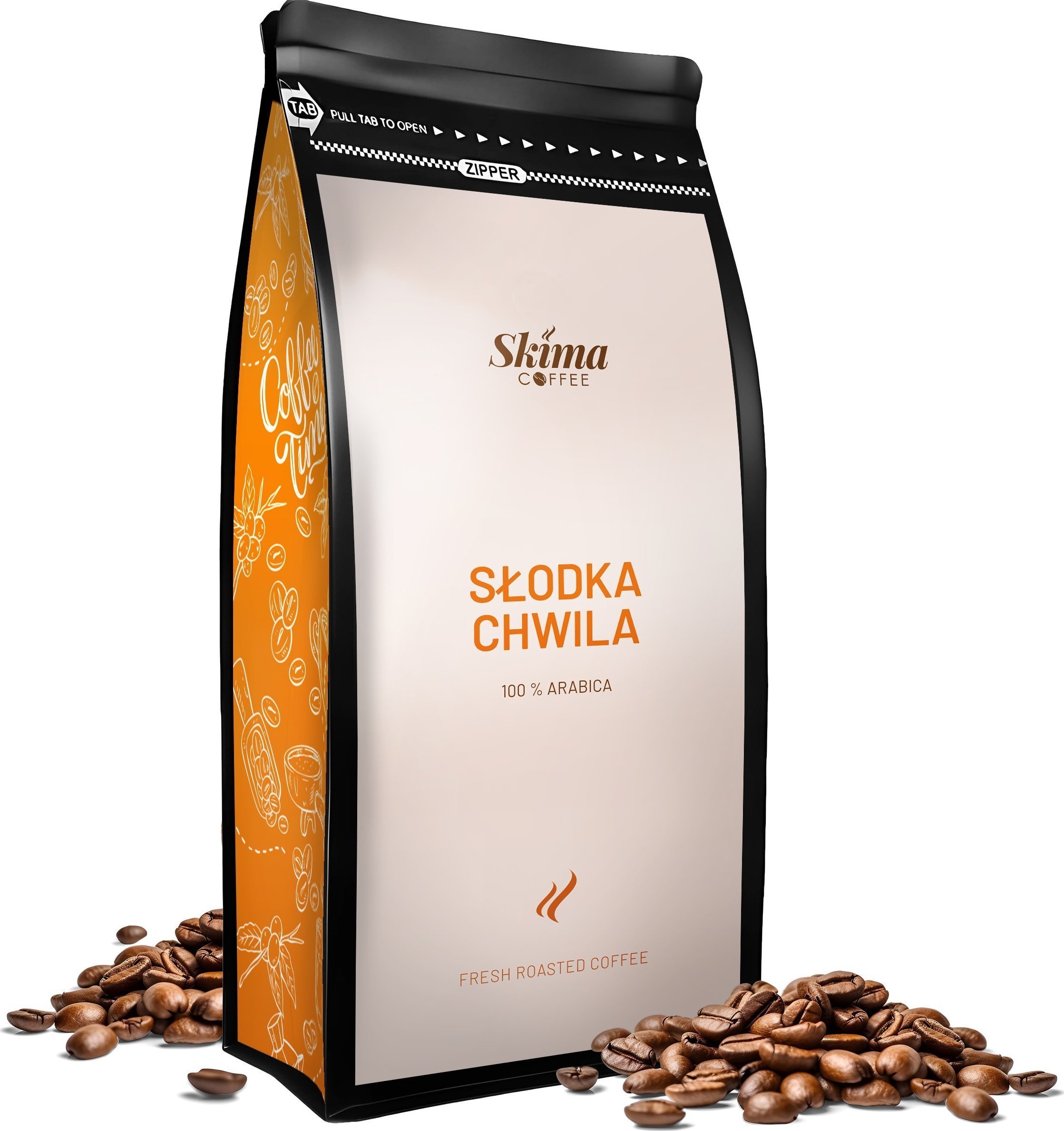 Kawa ziarnista 1kg SŁODKA CHWILA 100% ARABICA Świeżo Palona do ekspresu + GRATIS