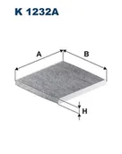 Filtry kabinowe - Filtr, wentylacja przestrzeni pasażerskiej Filtron K 1232A - miniaturka - grafika 1