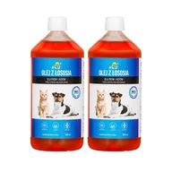 Suplementy i witaminy dla psów - LAB V Olej z łososia dla psów i kotów 2x1000ml - miniaturka - grafika 1