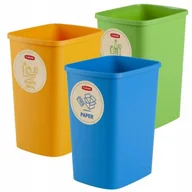Kosze na śmieci - FENIKS Curver Zestaw Koszy Do Segregowania 3x25l ECO Friendly Curver KE02174-999-13 - miniaturka - grafika 1