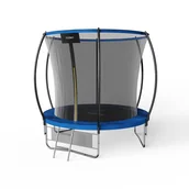 Trampoliny - Trampolina ogrodowa 8FT 244cm + drabinka + siatka na obuwie, niebieska - Fuunky - miniaturka - grafika 1