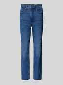 Spodnie damskie - Jeansy o kroju straight fit z wysokim stanem model ‘CALIA’ - miniaturka - grafika 1