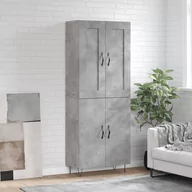 Witryny - vidaXL Witrynka, szarość betonu 69,5x34x180 cm materiał drewnopochodny - miniaturka - grafika 1