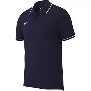 Nike Męska koszulka polo M TM CLUB19 SS niebieska (Obsydian/White/451), S AJ1502 - Koszulki męskie - miniaturka - grafika 1