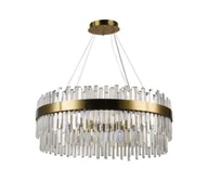 Lampy sufitowe - LED Żyrandol ściemnialny na lince LED/110W/230V 3000-6500K złoty + pilot zdalnego sterowania - miniaturka - grafika 1