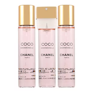 Chanel Coco Mademoiselle Twist and Spray Gabrielle 3x20ml woda perfumowana wkłady+atomizer - Zestawy perfum damskich - miniaturka - grafika 1