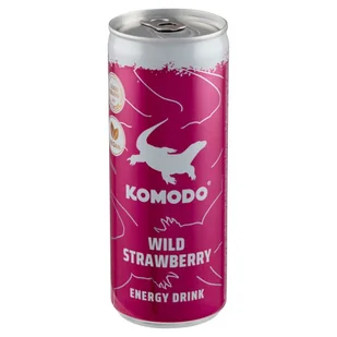Komodo Napój energetyczny Dzika Poziomka 250 ml - Napoje energetyczne i izotoniczne - miniaturka - grafika 1