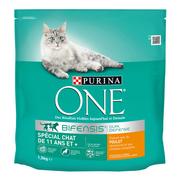 Sucha karma dla kotów - PURINA ONE Cat 11 lat i starsi kurczak, pełnoziarnista - 4 x 1,5 kg - miniaturka - grafika 1