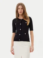 Swetry damskie - ARTIGLI Kardigan ACMA001877 Czarny Regular Fit - miniaturka - grafika 1