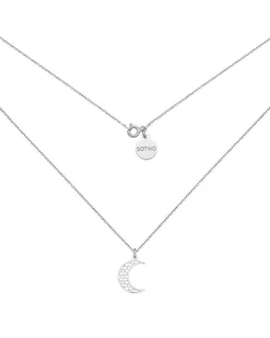 Srebrny naszyjnik z półksiężycem - Naszyjniki - miniaturka - grafika 1