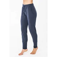 Spodnie damskie - super.natural super.natural wygodne damskie spodnie do biegania, z wełny merynosów, W Essential Cuffed Pant. niebieski Dunkelblau Meliert X-L SNW013830 - miniaturka - grafika 1