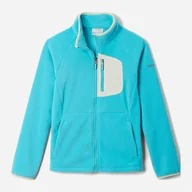 Bluzy dla dziewczynek - Bluza dla dziewczynki rozpinana bez kaptura Columbia Fast Trek IV Fleece Full Zip 2087792336 132 cm (S) Błekitna (195981006216) - miniaturka - grafika 1