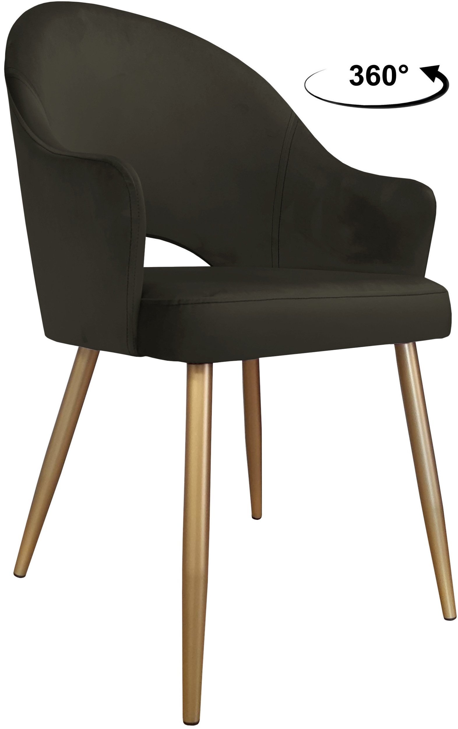 Krzesło obrotowe Velvet podstawa złota MG05