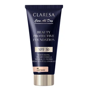 Claresa Beauty Protective Foundation nawilżający podkład z filtrem Spf50 1w Light Warm 30 ml - Podkład lub puder - Podkłady do twarzy - miniaturka - grafika 1