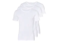 Koszulki męskie - LIVERGY® Podkoszulki męskie z bawełny, 3 sztuki (okrągły dekolt, Biały, 5/M) - miniaturka - grafika 1