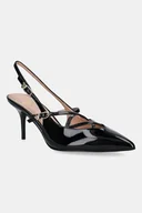 Czółenka - Love Moschino szpilki skórzane kolor czarny JA10287G1NIH0000 - miniaturka - grafika 1