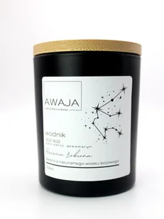 Świeca zodiakalna Wodnik – czarna, sojowa, zapachowa, handmade, prezent - Świece Świeca zodiakalna Wodnik – czarna, sojowa, zapachowa, handmade, prezent - Świece - miniaturka - grafika 1