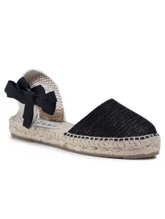 Espadryle damskie - Manebi Espadryle Flat Valenciana G 0.1 P0 Czarny - grafika 1