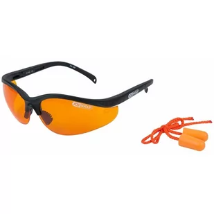 KS Tools Okulary ochronne z zatyczkami do uszu, pomarańczowe, 310.0161 KS Tools - Okulary ochronne - miniaturka - grafika 1