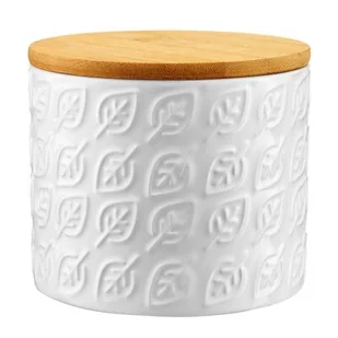 Pojemnik ceramiczny Tuvo listki z bambusową pokrywką 670 ml AMBITION - Pojemniki kuchenne - miniaturka - grafika 1