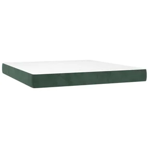 Łóżko kontynentalne z materacem i LED zielony aksamit 180x200cm Lumarko! - Łóżka - miniaturka - grafika 7